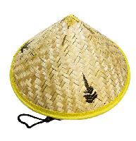 Bamboo Conical Hat [Leaf Design]